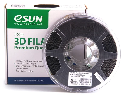 PLA Plus пластик ESUN Black черный (1кг) 507972386
