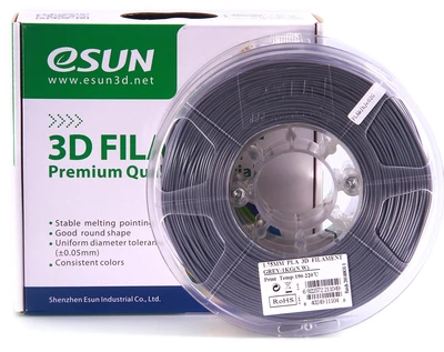 PLA Plus пластик ESUN Grey Серый 1,75 мм (1кг) 711296005