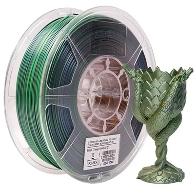 PLA eSilk Magic пластик ESUN Gold Green Black (1кг) 2111514536
