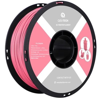 PLA Rapido пластик Qidi Tech Pink Розовый 1,75 мм (1 кг) 1146681786