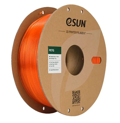 PETG пластик ESUN Translucent Orange Полупрозрачный Оранжевый 1,75 мм (1кг) 1454157806