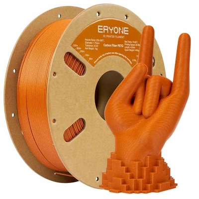 PETG CF Carbon Fiber пластик ERYONE Orange Оранжевый 1,75 мм (1кг) 648129834