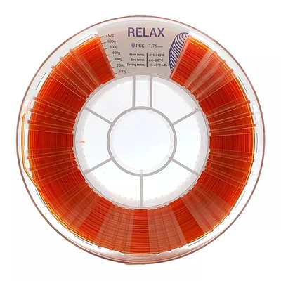 RELAX пластик REC прозрачный-янтарный (PETG) 1,75 мм (750 гр) 1418555648