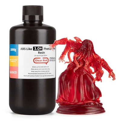 Фотополимерная смола Elegoo ABS-Like Resin Clear Red (Прозрачный Красный) V3.0+ 1914174006