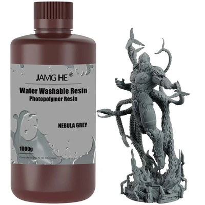 Фотополимерная смола JAMG HE Water Washable Plus Resin Nebula Grey Темно-серый 10K (1 кг) 89473988