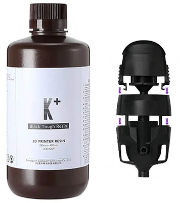 Фотополимерная смола Resione K Plus Black Tough (1кг) 1791487308