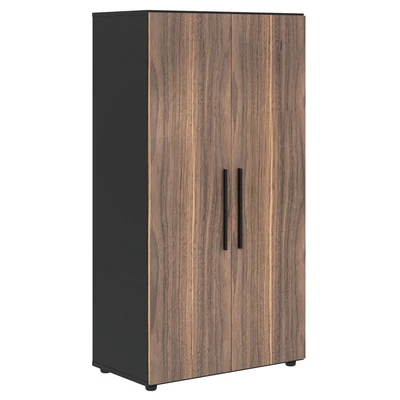 Шкаф средний VELION VENEER VRMCS 80.1, американский орех/яшма черный, 800х430х1517 мм 1357666793