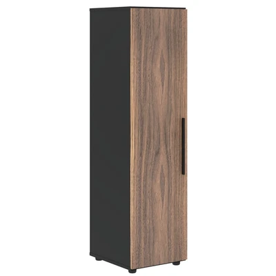 Шкаф средний VELION VENEER VRMCS 40.1, американский орех/яшма черный, 400х430х1517 мм 1056533516