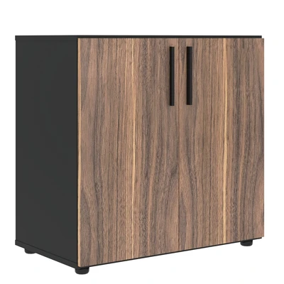 Шкаф низкий VELION VENEER VRLCS 80.1, американский орех/яшма черный, 800х430х781 мм 1350681878