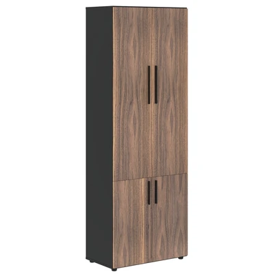 Шкаф высокий VELION VENEER VRHCS 80.3, американский орех/яшма черный, 800х430х2253 мм 559216600