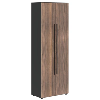 Шкаф высокий VELION VENEER VRHCS 80.1, американский орех/яшма черный, 800х430х2253 мм 1912255620