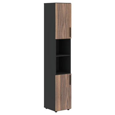 Шкаф высокий VELION VENEER VRHCS 40.4, американский орех/яшма черный, 400х430х2253 мм 42750612