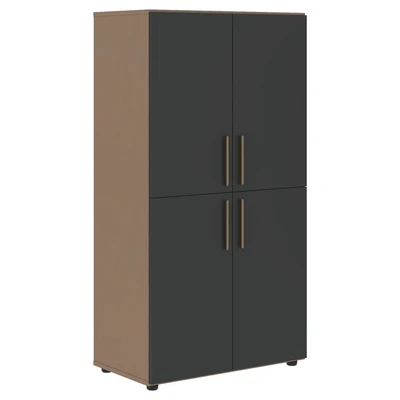 Шкаф средний широкий VELION VMCS 80.4, яшма черный/кобра, 800х430х1517 мм 1052074868