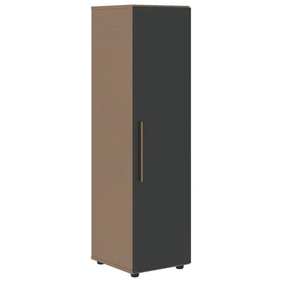 Шкаф средний узкий VELION VMCS 40.1, яшма черный/кобра, 400х430х1517 мм 731704632