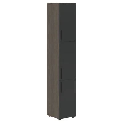 Шкаф высокий узкий VELION VHCS 40.8, яшма черный/дуб сильвер, 400х430х2253 мм 2076122216