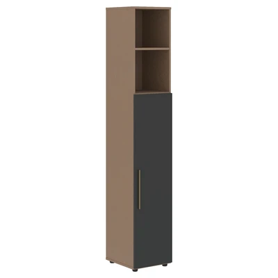 Шкаф-стеллаж узкий VELION VHCS 40.6, яшма черный/кобра, 400х430х2253 мм 1309177084