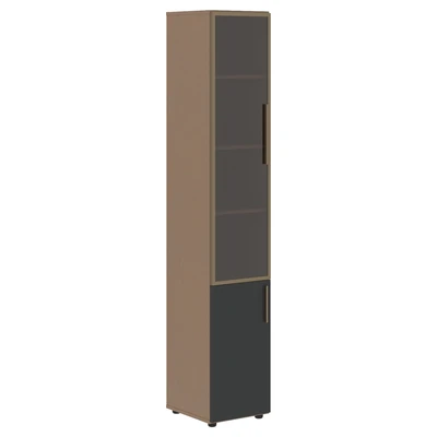 Шкаф комбинированный высокий VELION VHCS 40.2(L), яшма черный/кобра, 400х430х2253 мм 16192210