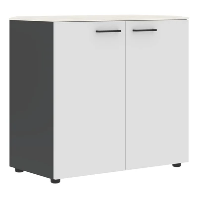 Шкаф низкий JAY JLC 85.1, ясень белый/белый/антрацит, 856х452х814 мм 1286950614