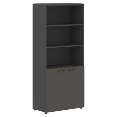 Шкаф-стеллаж JAY JHC 85.5, орех мокко/мокко/антрацит, 856х452х1949 мм 1068701266