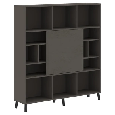 Стеллаж JAY JHC 1840, орех мокко/антрацит, 1800х400х1950 мм 1666206073