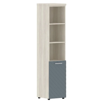 Шкаф-стеллаж TORR LUX TLHC 42.5(R), правый, серо-голубой/сосна эдмонт z, 432х450х1968 мм 558482350