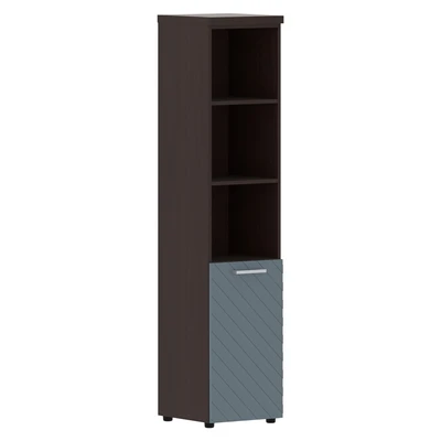 Шкаф-стеллаж TORR LUX TLHC 42.5(R), правый, серо-голубой/венге магия z, 432х450х1968 мм 2132771729