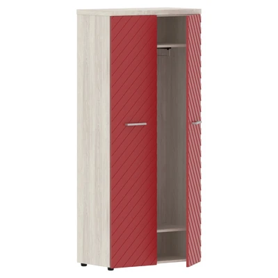 Гардероб TORR LUX TLCW 85, красный/сосна эдмонт z, 856х450х1968 мм 1004563953