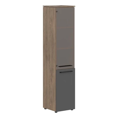 Шкаф колонка комбинированая MORRIS TREND, 43х42, Антрацит/Кария Пальмира 924208275