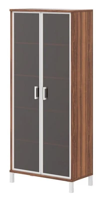 Шкаф высокий со стеклом BORN B 430.8, орех даллас, 900х450х2054 мм 774456382