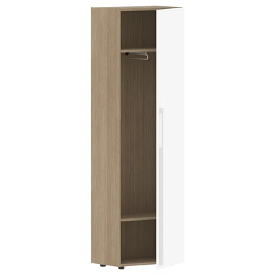 Гардероб KANON СП-064-25-12(R), белый глянец/дуб натуральный, 600х450х2010 мм 1918555250