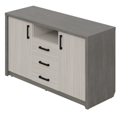 Тумба с фригобаром WOOD&STONE СФ-532101, дрифтвуд/бетон чикаго темный, 1577х547х907 мм 1607659649