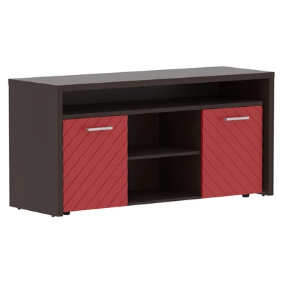 Тумба с фригобаром TORR LUX TLTF-3D, красный/венге магия, 1640х550х800 мм 691017197