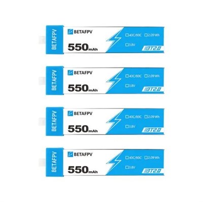 Аккумуляторы BETAFPV 550мАч 1S 40C LiHV (4 шт) 980525936