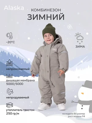 Комбинезон зимний Mowbaby Alaska Grey 1420710434