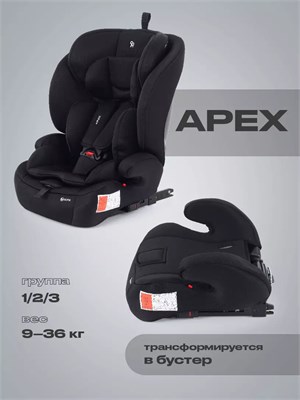 Автокресло Rant Basic Apex isofix 1-2-3 (9-36 кг) Black 1883632596