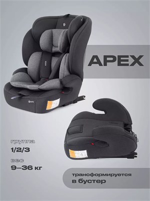 Автокресло Rant Basic Apex isofix 1-2-3 (9-36 кг) Grey 651877880