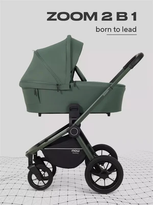 Коляска 2 в 1 Mowbaby Zoom PU Forest green 1430360