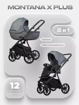 Коляска 2 в 1 Riko Basic Montana X Plus 45 Grey 1568944098
