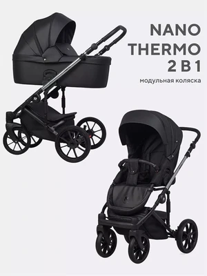 Коляска 2 в 1 Riko Nano Thermo Ecco 01 Black 1160538308