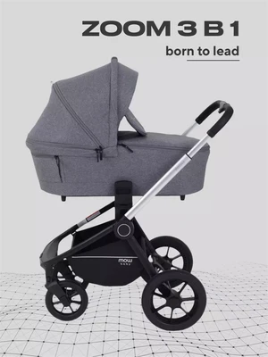 Коляска 3 в 1 Mowbaby Zoom Silver 2025 grey 266991754