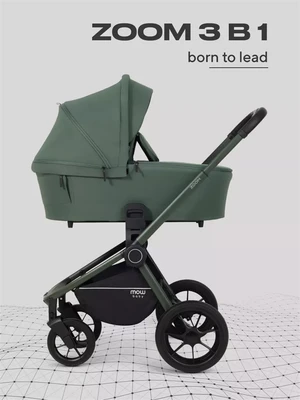 Коляска 3 в 1 Mowbaby Zoom PU Forest green 1291129052