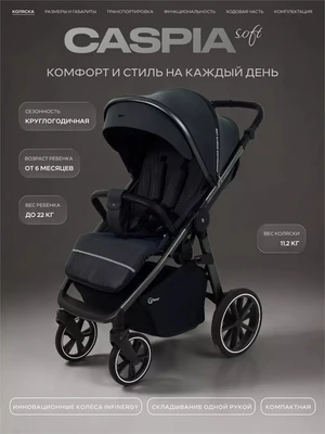 Коляска прогулочная Rant Caspia Soft 2026 Graphite 1966128115