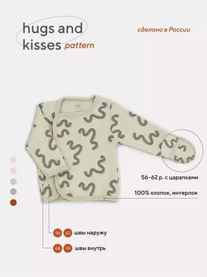 Распашонка Rant Hugs and kisses Pattern green 5373/5473 575699335