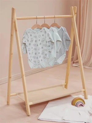 Боди Mowbaby Birds с длинным рукавом (3 шт.) blue арт. 6182 1674948532
