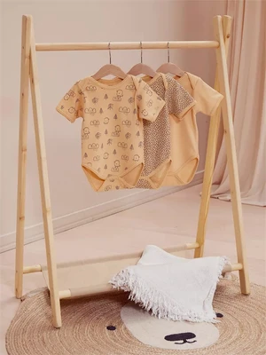 Боди Mowbaby Birds с коротким рукавом (3 шт.) yellow арт. 6282 563517983