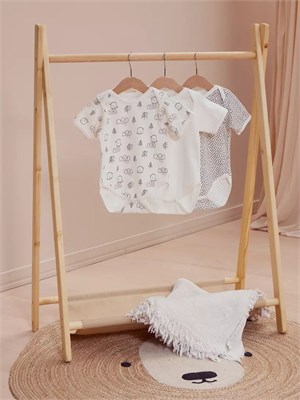 Боди Mowbaby Birds с коротким рукавом (3 шт.) milk арт. 6282 754324675