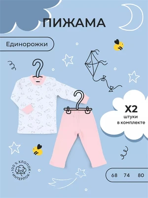 Пижама Rant Basic Единорожки rose 1920933376