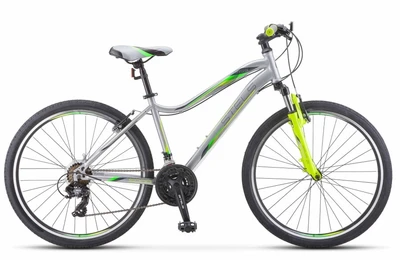 Велосипед Stels Miss-5000 V V050 Серебристый/Салатовый (LU096326) 984642585