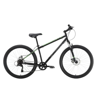 Велосипед Stark'22 Respect 26.1 D Microshift Steel черный/зеленый 1094805617