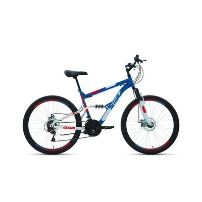 Велосипед 26' Altair MTB FS 26 2.0 disc 18 ск Синий/Красный 20-21 г 1833759484